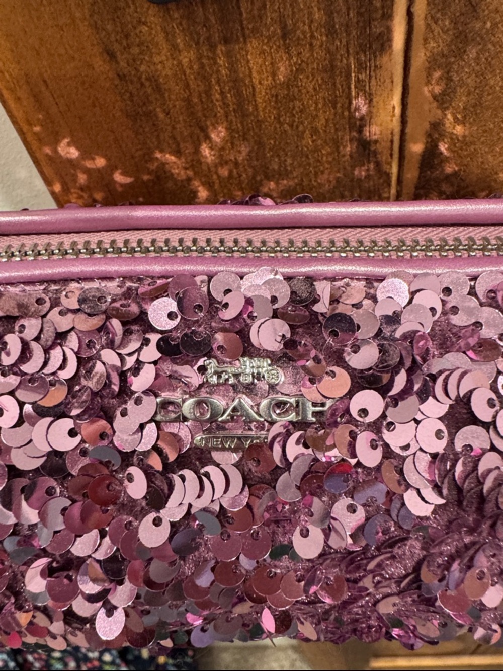 Coach Sequin Mini Wristlet - Picture 2 of 4